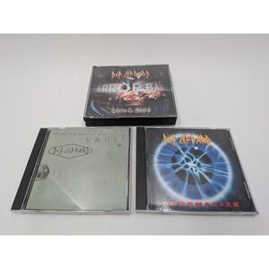 Def Leppard Music CD Lot 3 Discs Vault Adrenalize Mirror Ball Live